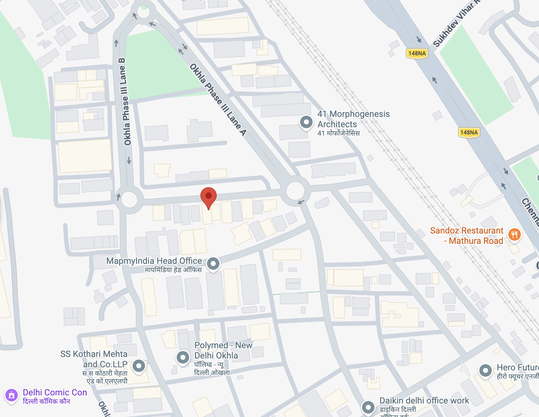 Coreenact Solutions office location, Okhla Industrial Estate, New Delhi